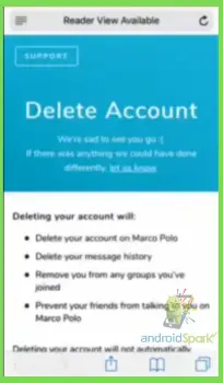 How to Delete a Marco Polo Account on Android