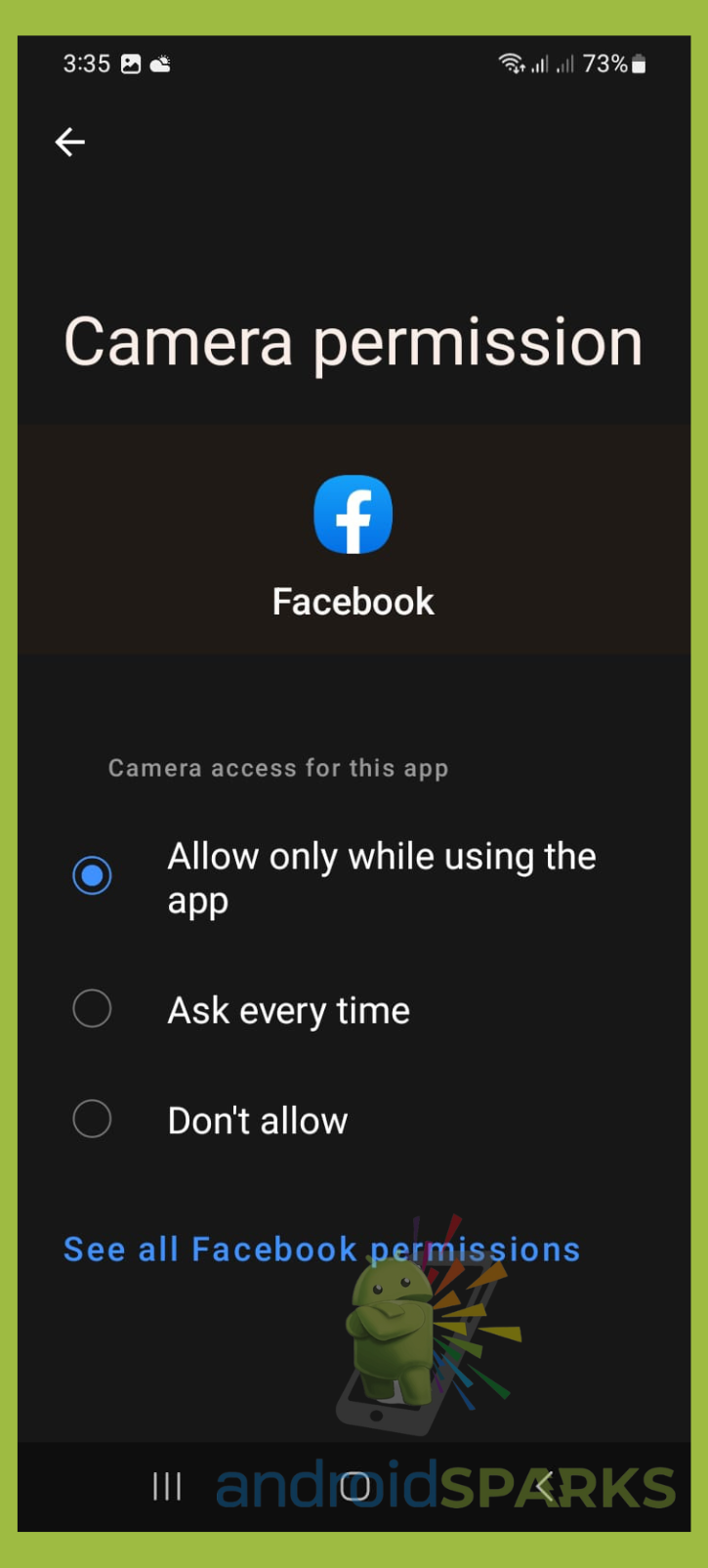 How Do I Enable Camera Permission On Android
